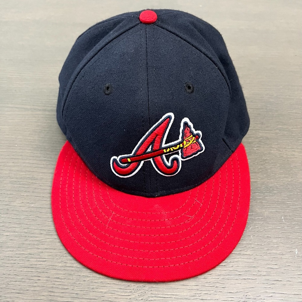 Atlanta Braves New Era Authentic Collection Fitted 7 1/8 Hat Blue USA Baseball